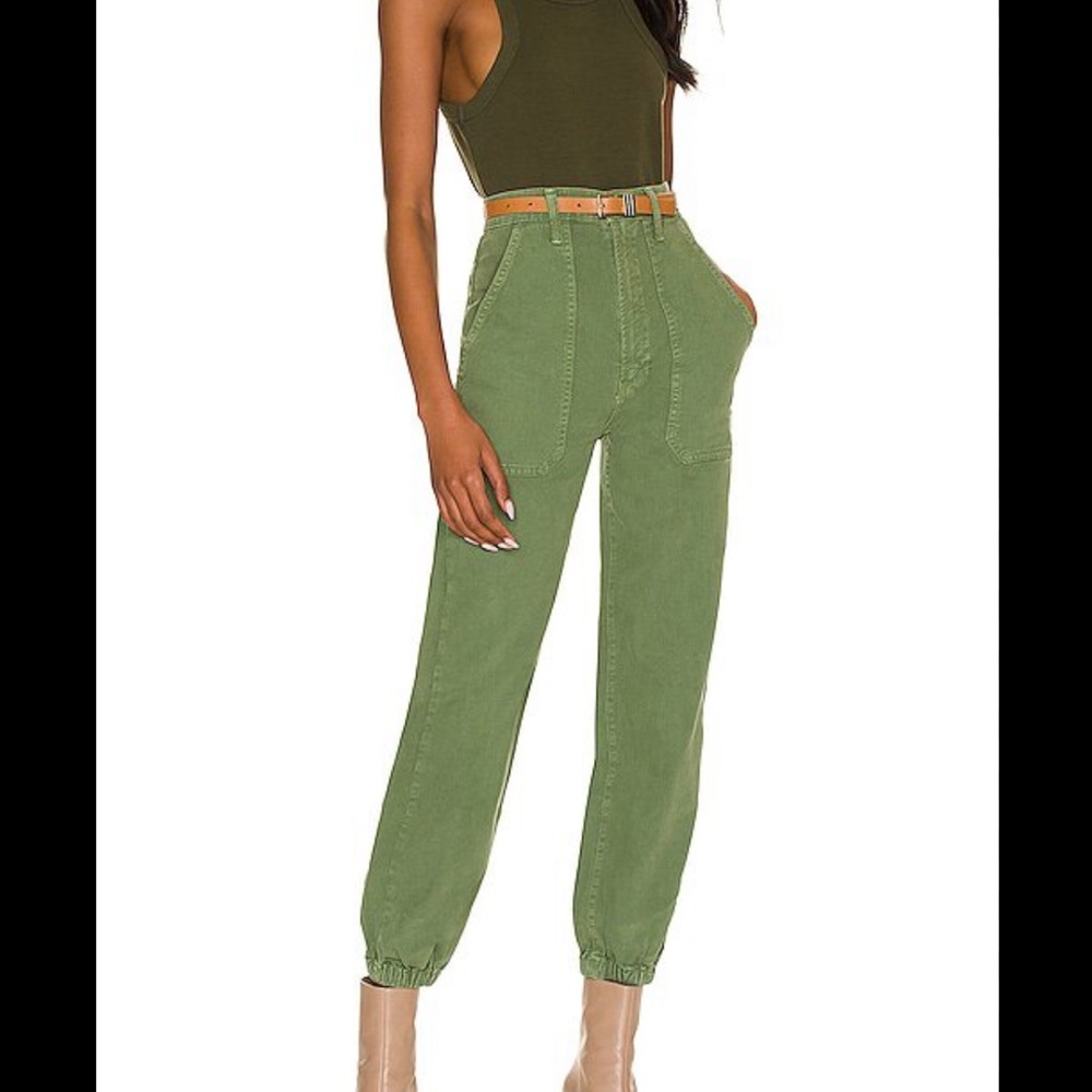 Mother Wrapper Patch Springy Ankle Pants